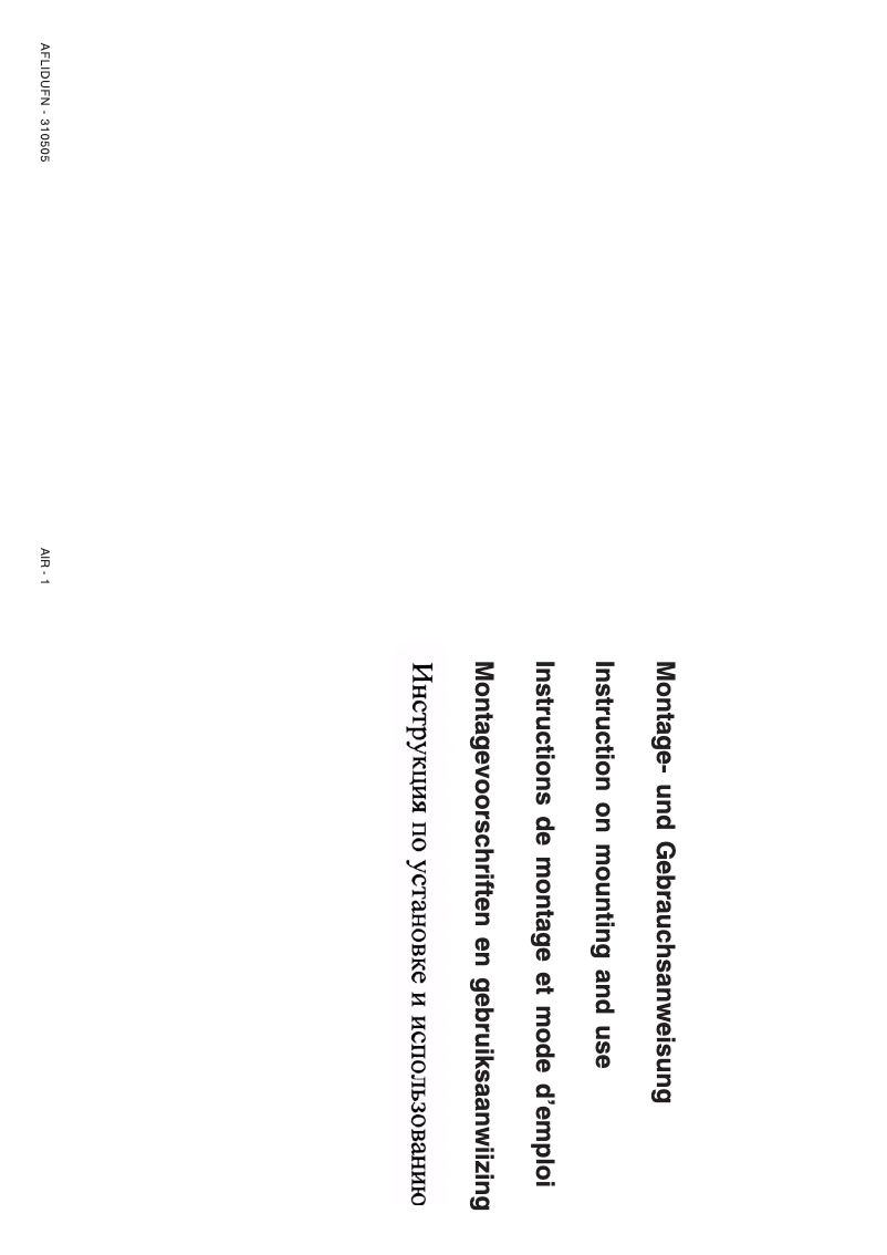 Image de la première page du manuel de l'appareil RDR 61 BMV