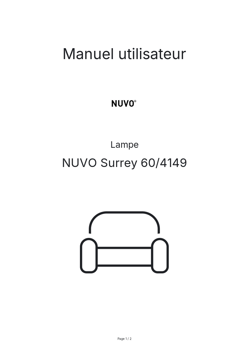 Image de la première page du manuel de l'appareil Surrey 60/4149