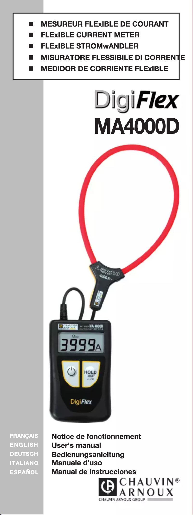 First page image of the manual for DigiFlex MA4000D