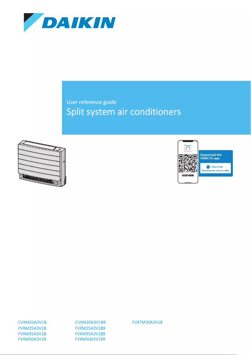 Page 1 de la notice Manuel utilisateur Daikin FVXM35A3V1B