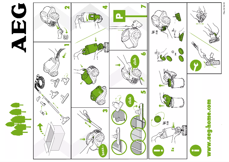 Page 1 de la notice Manuel utilisateur AEG AE7810EL