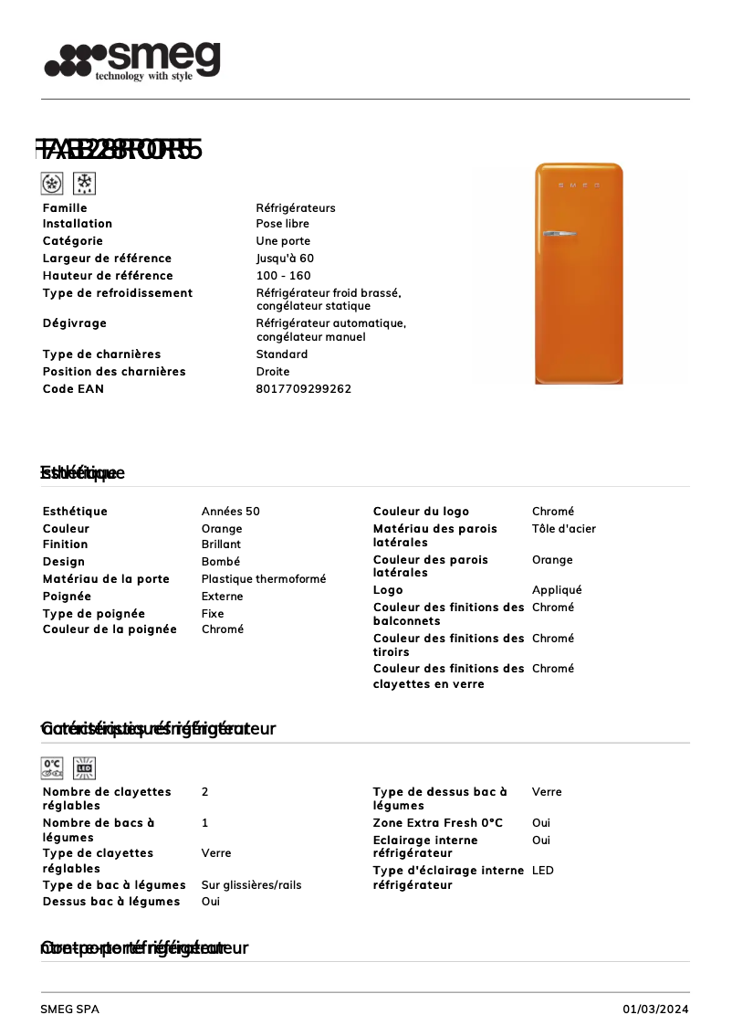 Image de la première page du manuel de l'appareil FAB28ROR5