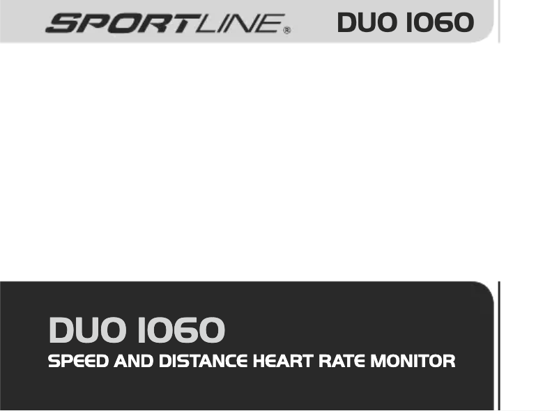 Page 1 de la notice Manuel utilisateur Sportline Duo 1060