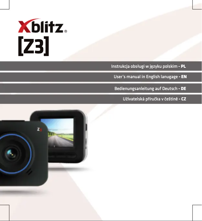 Page 1 of the manual User Manual Xblitz Z3