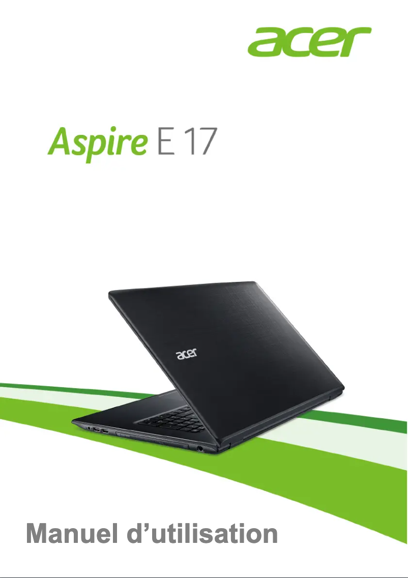 Imagen de la primera página del manual del dispositivo Aspire E17 E5-723G