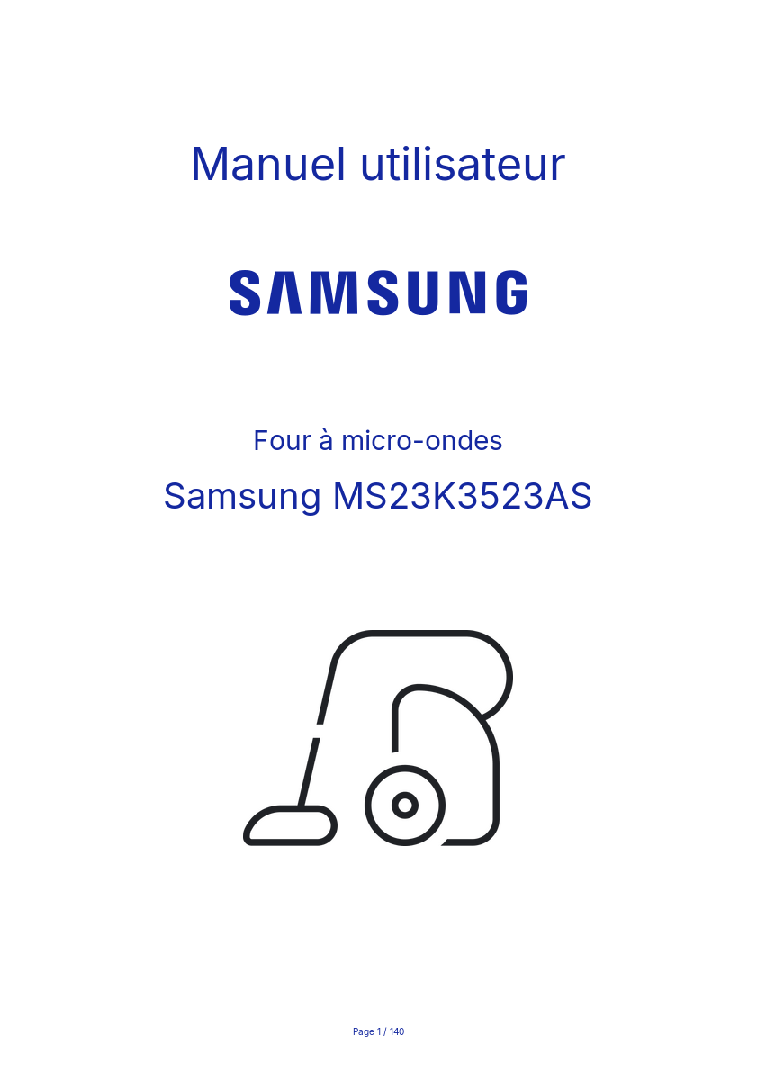 Page n°1 - Manuel utilisateur Samsung MS23K3523AS