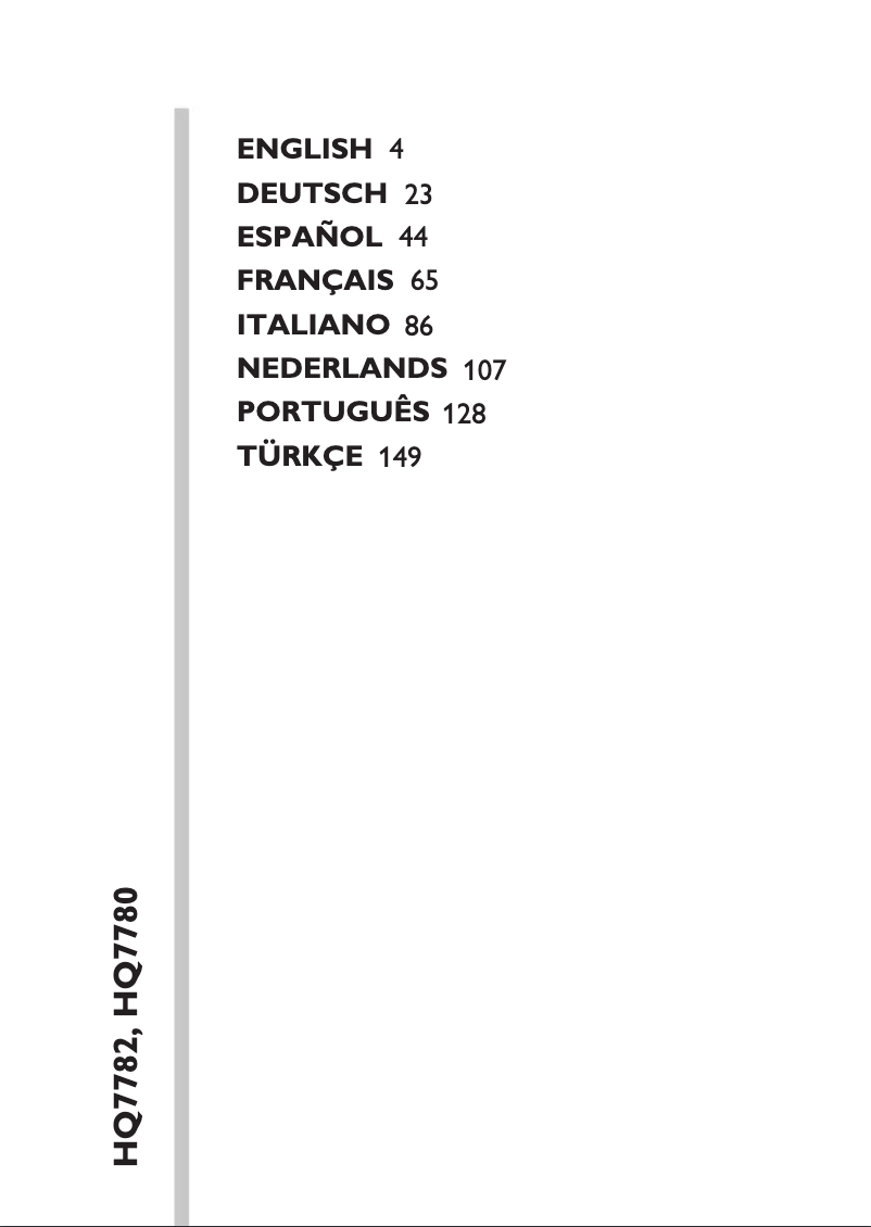 Page 1 de la notice Manuel utilisateur Philips Coolskin HQ7782