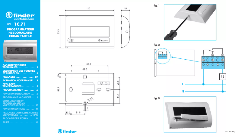 Page 1 de la notice Manuel utilisateur Finder 1C.71-7