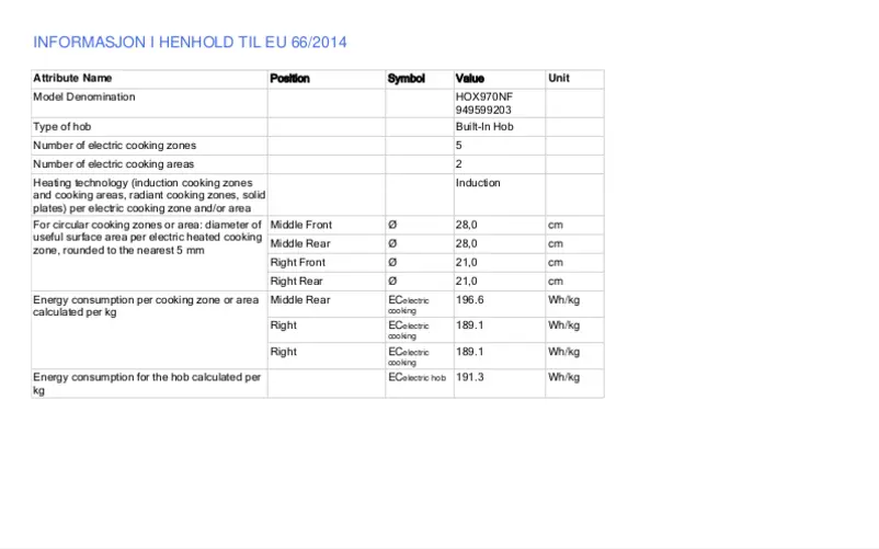 Image de la première page du manuel de l'appareil HOX970NF