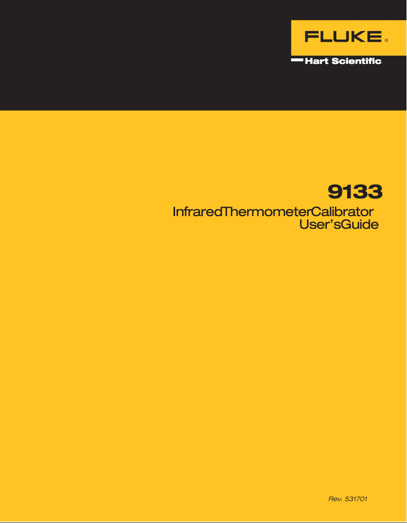 Page 1 de la notice Manuel utilisateur Fluke 9132