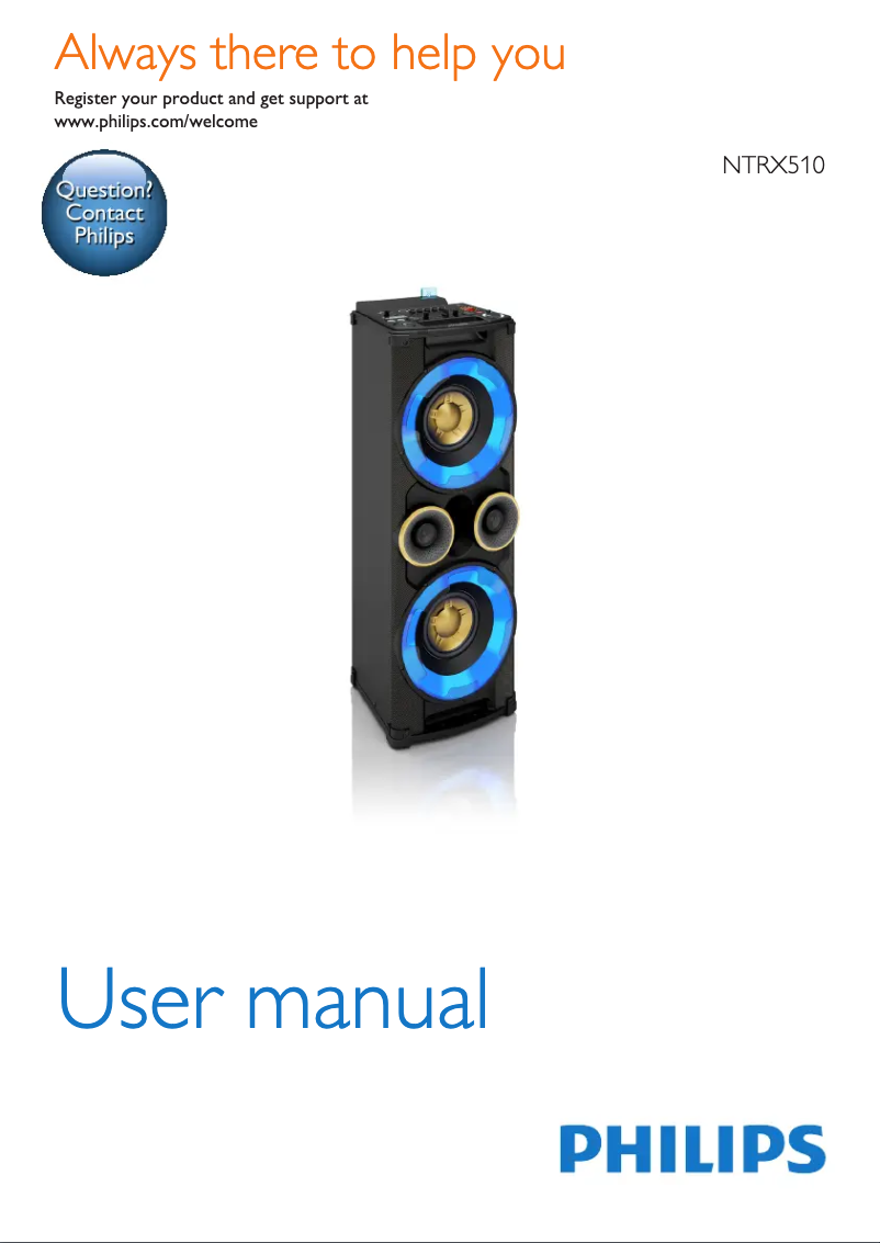 Page n°1 - Manuel utilisateur Philips NTRX510