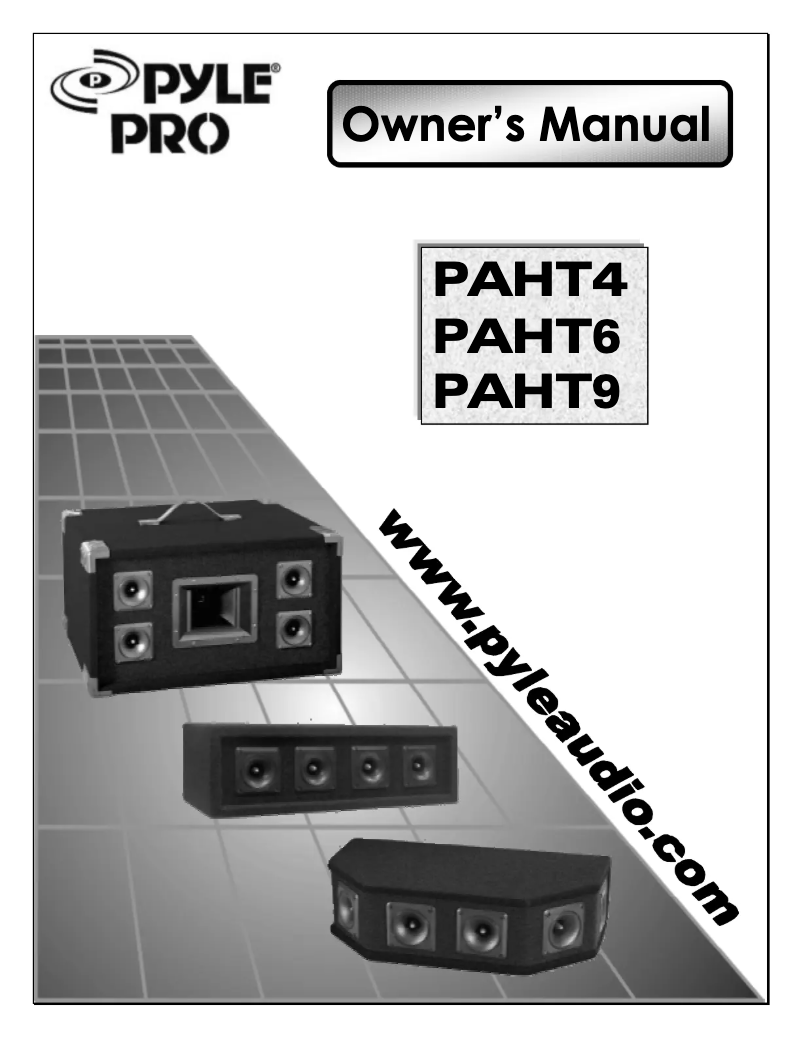 Page 1 of the manual User Manual Pyle PAHT9