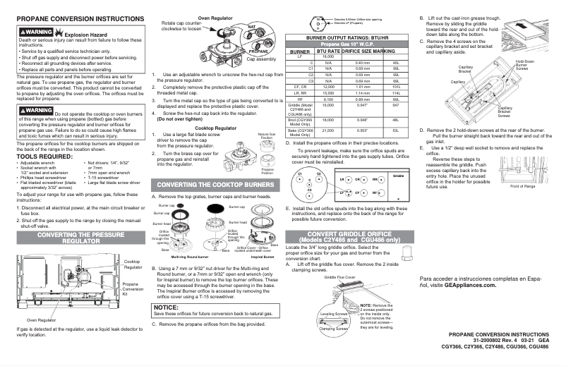 Page 1 de la notice Manuel utilisateur GE Café CGY366P4TW2