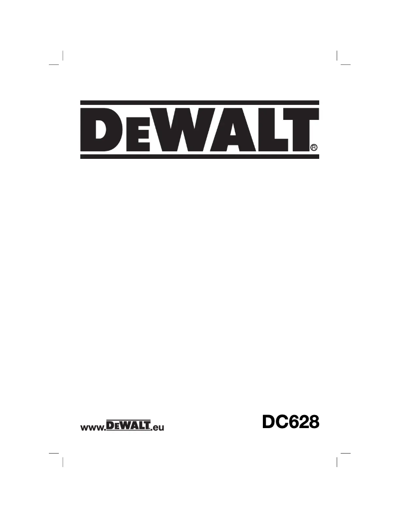 Page n°1 - Manuel utilisateur DeWalt DC628