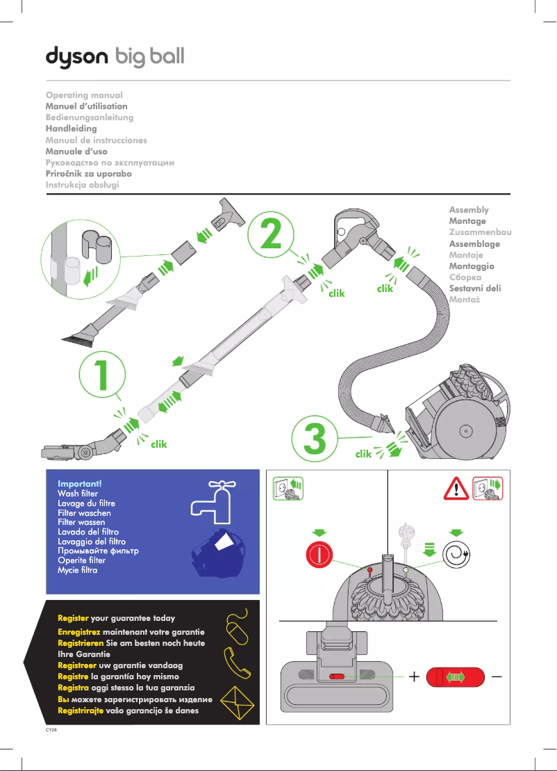 Page 1 de la notice Manuel utilisateur Dyson Big Ball Allergy 2