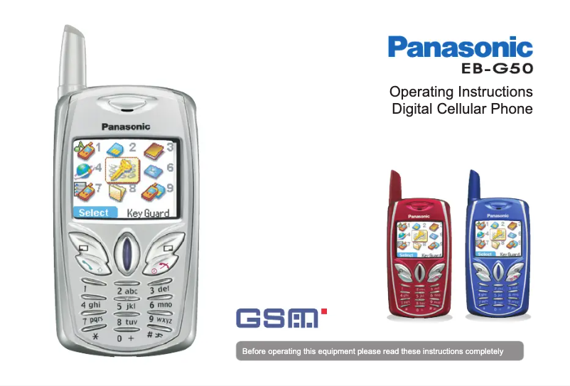 Page 1 de la notice Manuel utilisateur Panasonic EB-G50