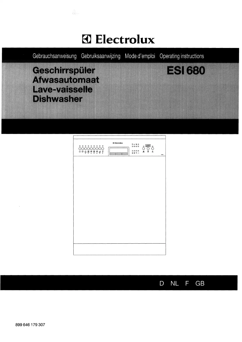 Page 1 de la notice Manuel utilisateur Electrolux ESI680