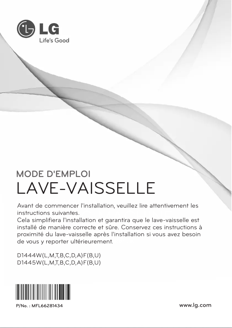 Image de la première page du manuel de l'appareil D1444CF