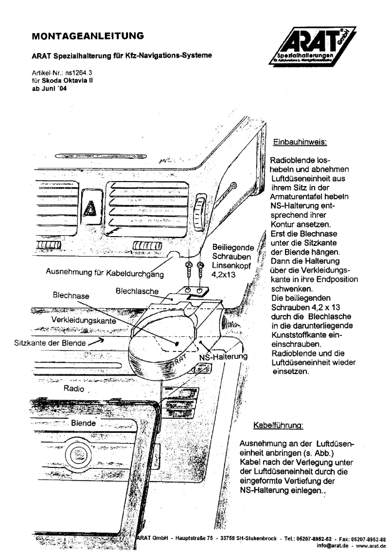 Página 1 del manual Manual de usuario Arat NS1264.3