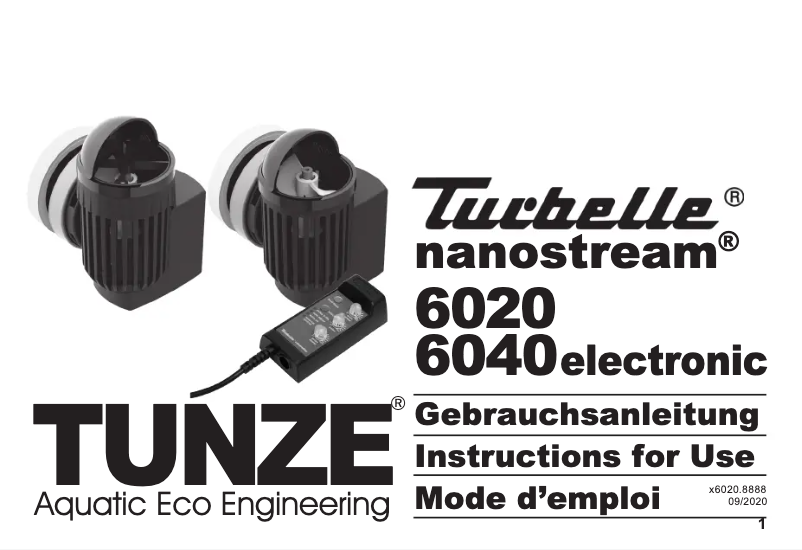 Page 1 de la notice Manuel utilisateur Tunze Nanostream 6040