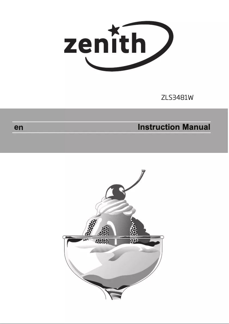 Page 1 de la notice Manuel utilisateur Zenith ZLS3481W