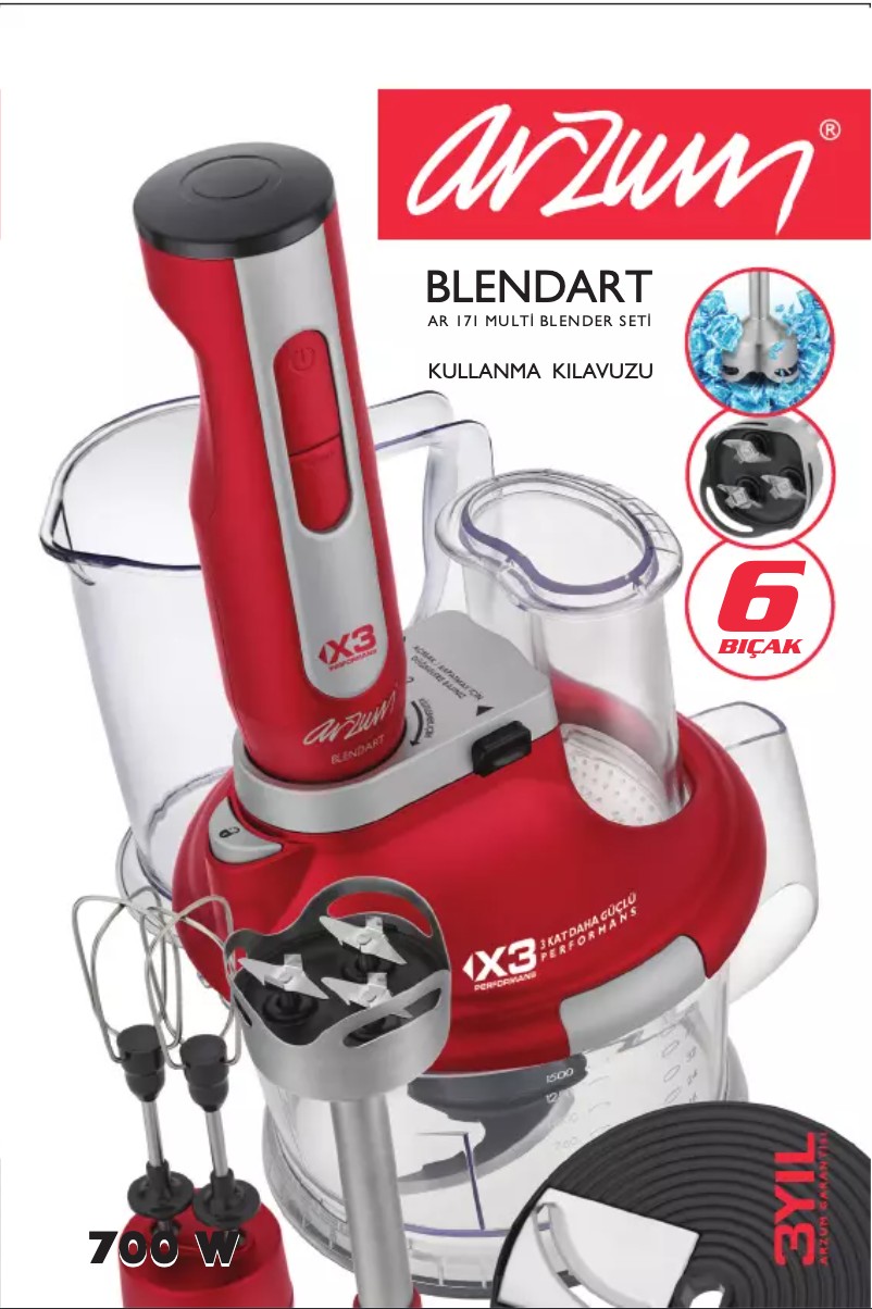 Page 1 de la notice Manuel utilisateur Arzum AR171