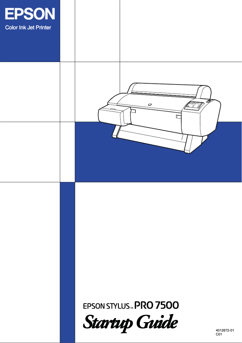 Image de la première page du manuel de l'appareil Stylus Pro 7500