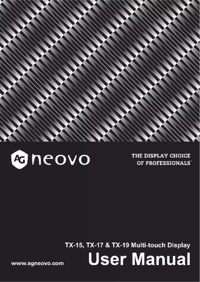 Page 1 de la notice Manuel utilisateur AG Neovo TX-19