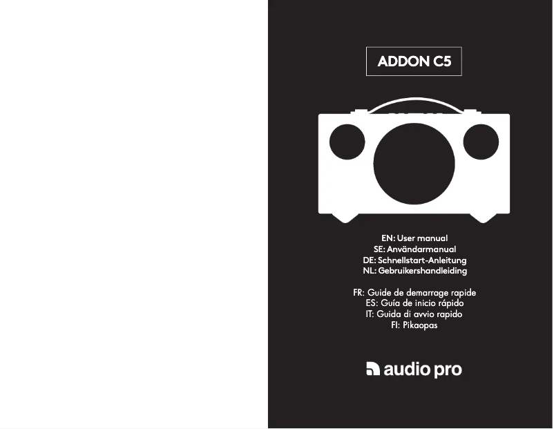 Página 1 del manual Manual de usuario Audio Pro Addon C5