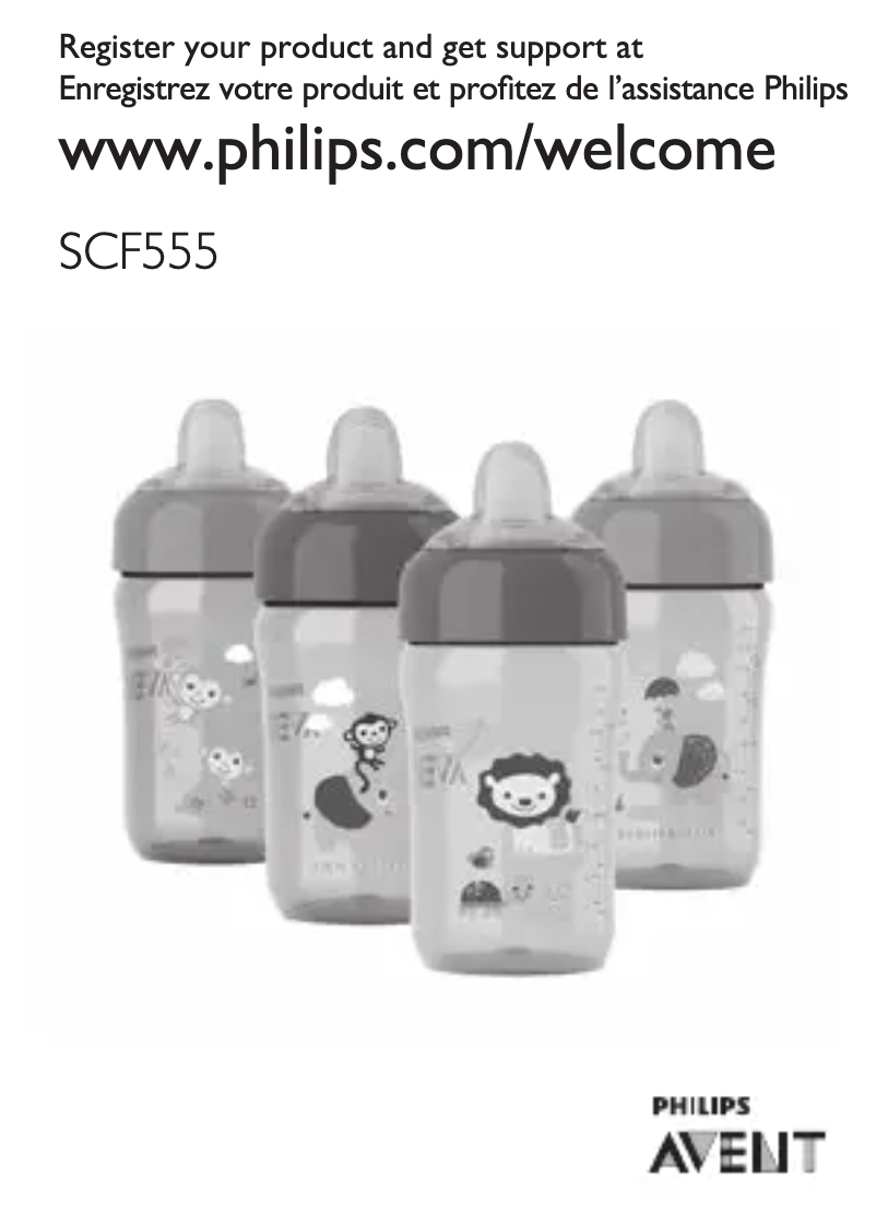 Image de la première page du manuel de l'appareil AVENT SCF555