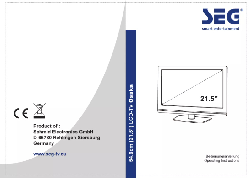 Page 1 de la notice Manuel utilisateur SEG Osaka