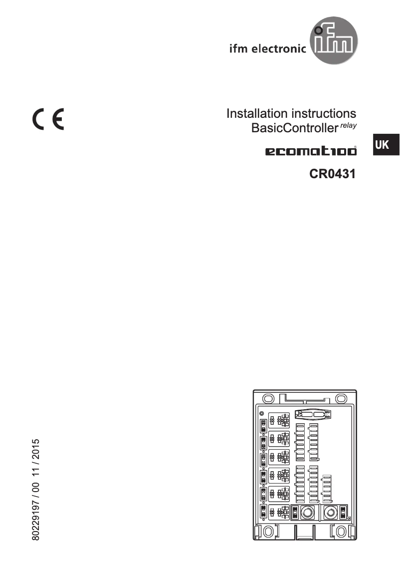 Image de la première page du manuel de l'appareil CR0431