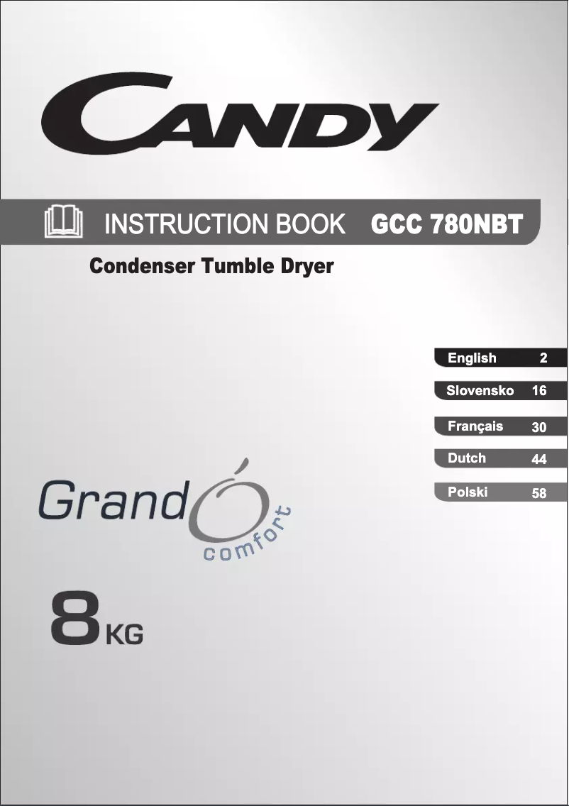 Image de la première page du manuel de l'appareil GCC 780NBT-S