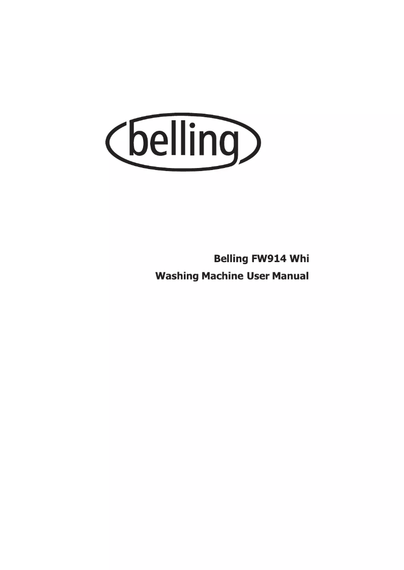 Page n°1 - Manuel utilisateur Belling FW914