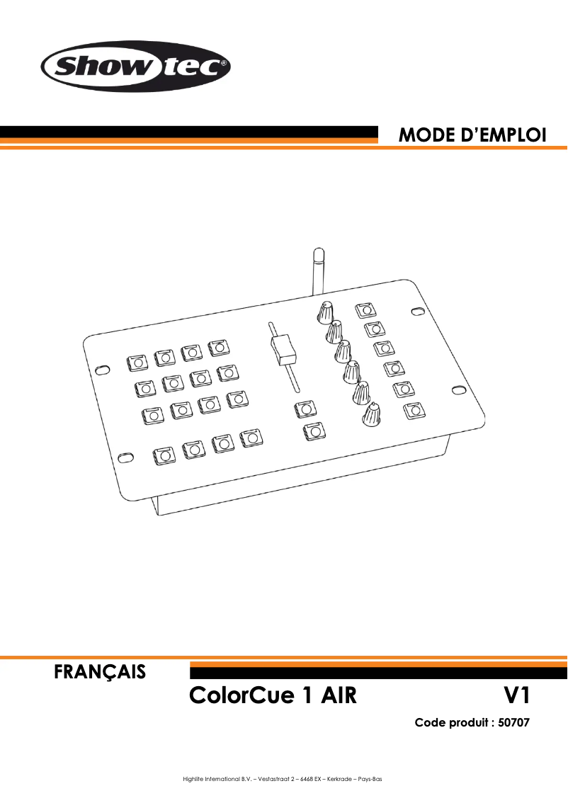 Page 1 de la notice Manuel utilisateur Showtec ColorCue 1 Air