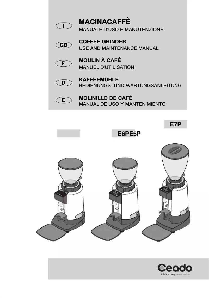 Page n°1 - Manuel utilisateur Ceado E6P