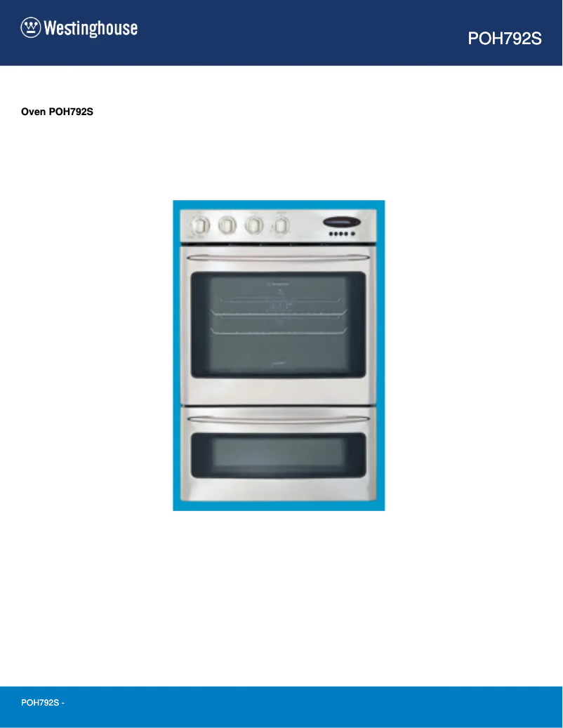 Image de la première page du manuel de l'appareil POH792S