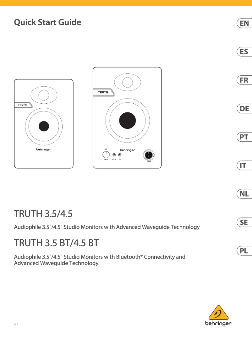 Page n°1 - Manuel utilisateur Behringer Truth 4.5