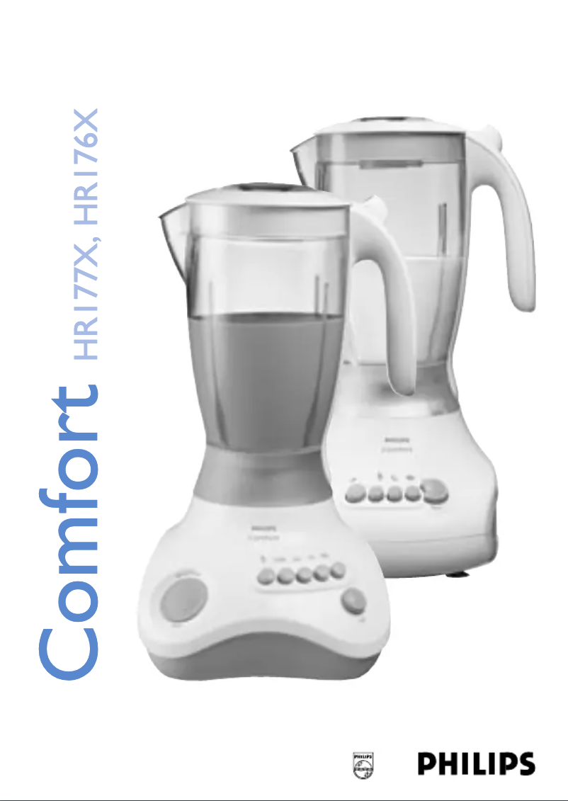 Image de la première page du manuel de l'appareil HR1760