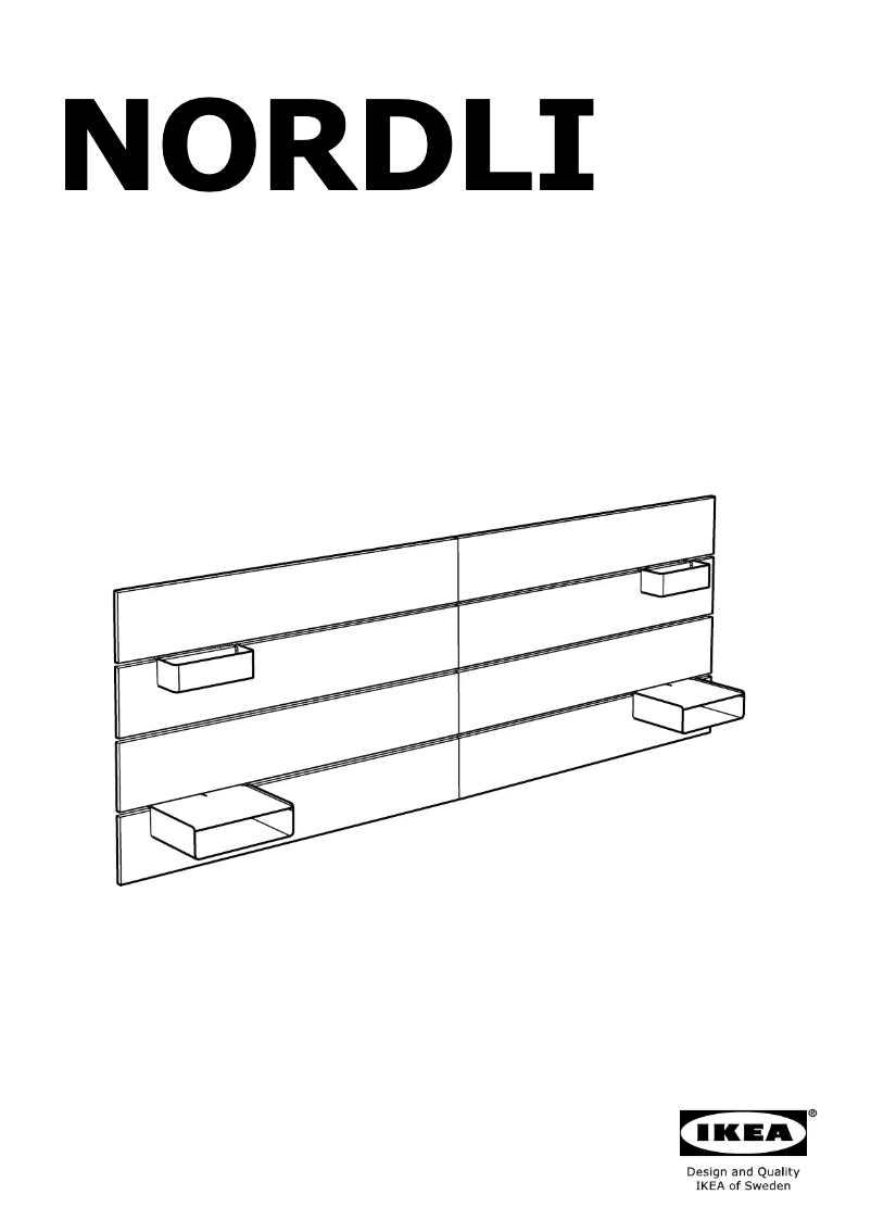 Page 1 de la notice Manuel utilisateur Ikea NORDLI (140-160)
