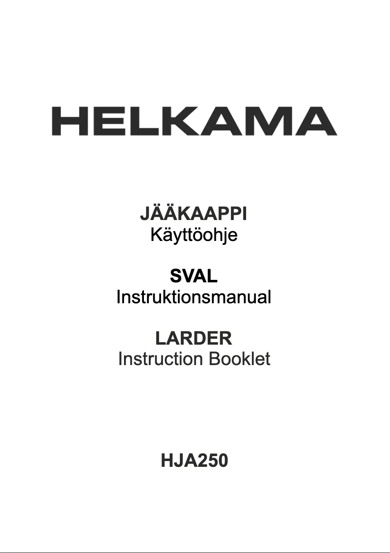 Image de la première page du manuel de l'appareil HJA250