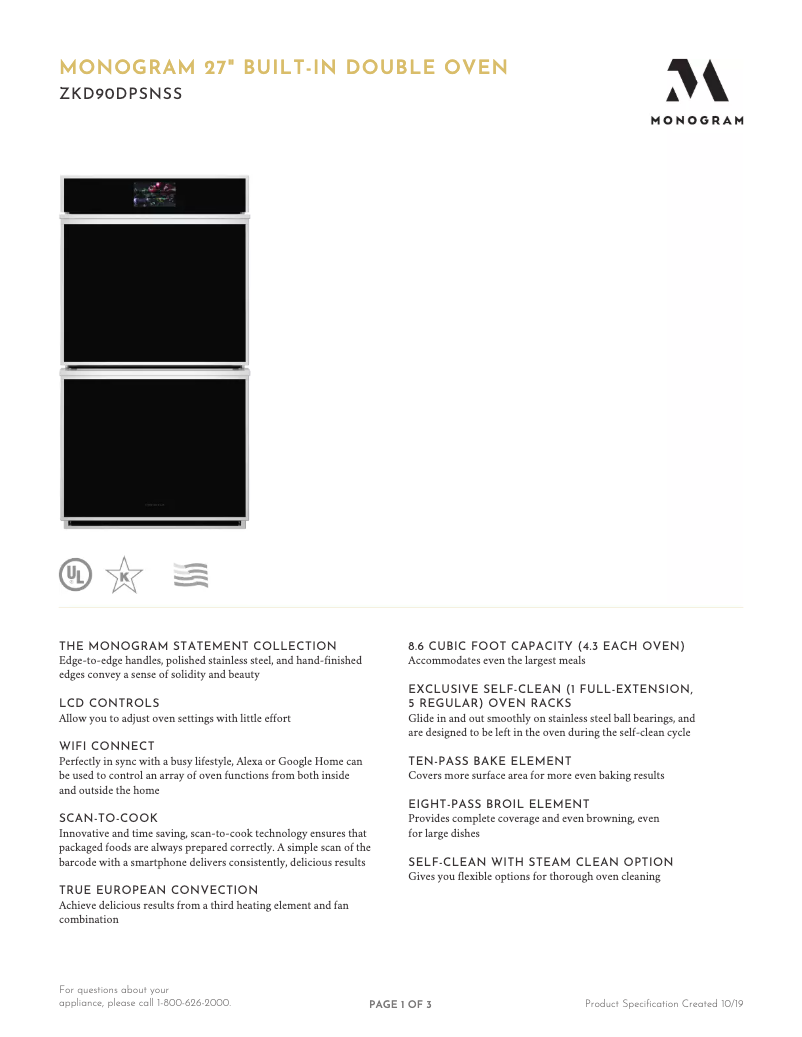 Image de la première page du manuel de l'appareil ZKD90DPSN
