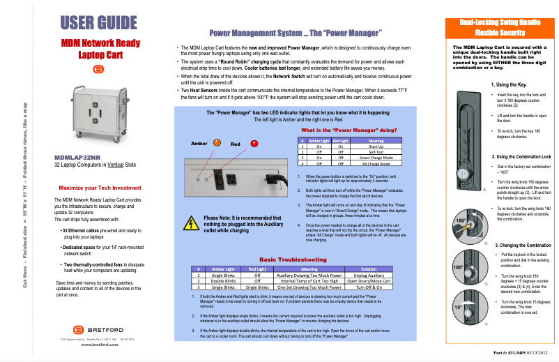 Page n°1 - Manuel utilisateur Bretford MDMLAP32NR-CTAL