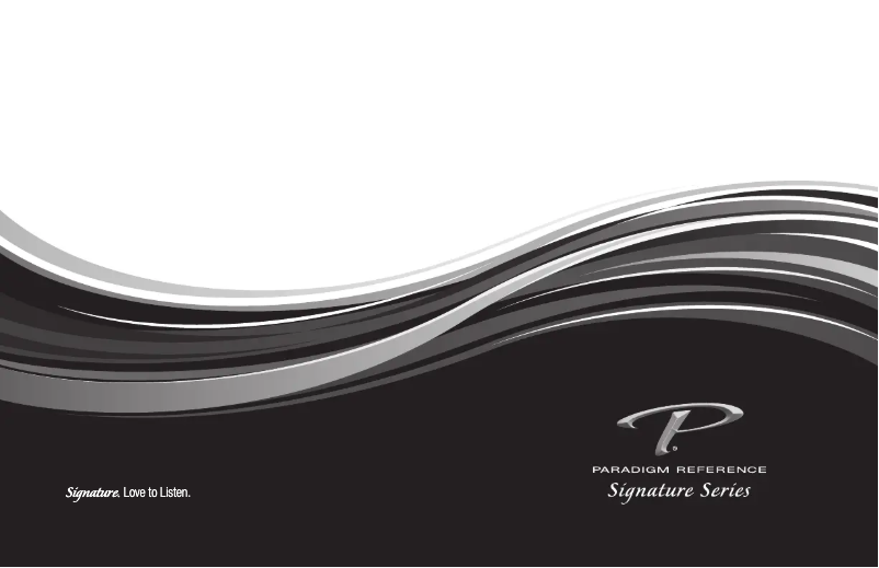 Page n°1 - Manuel utilisateur Paradigm Signature SUB 2