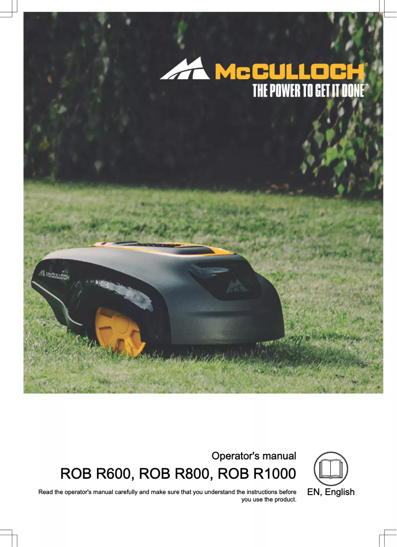 Page n°1 - Manuel utilisateur McCulloch RM800