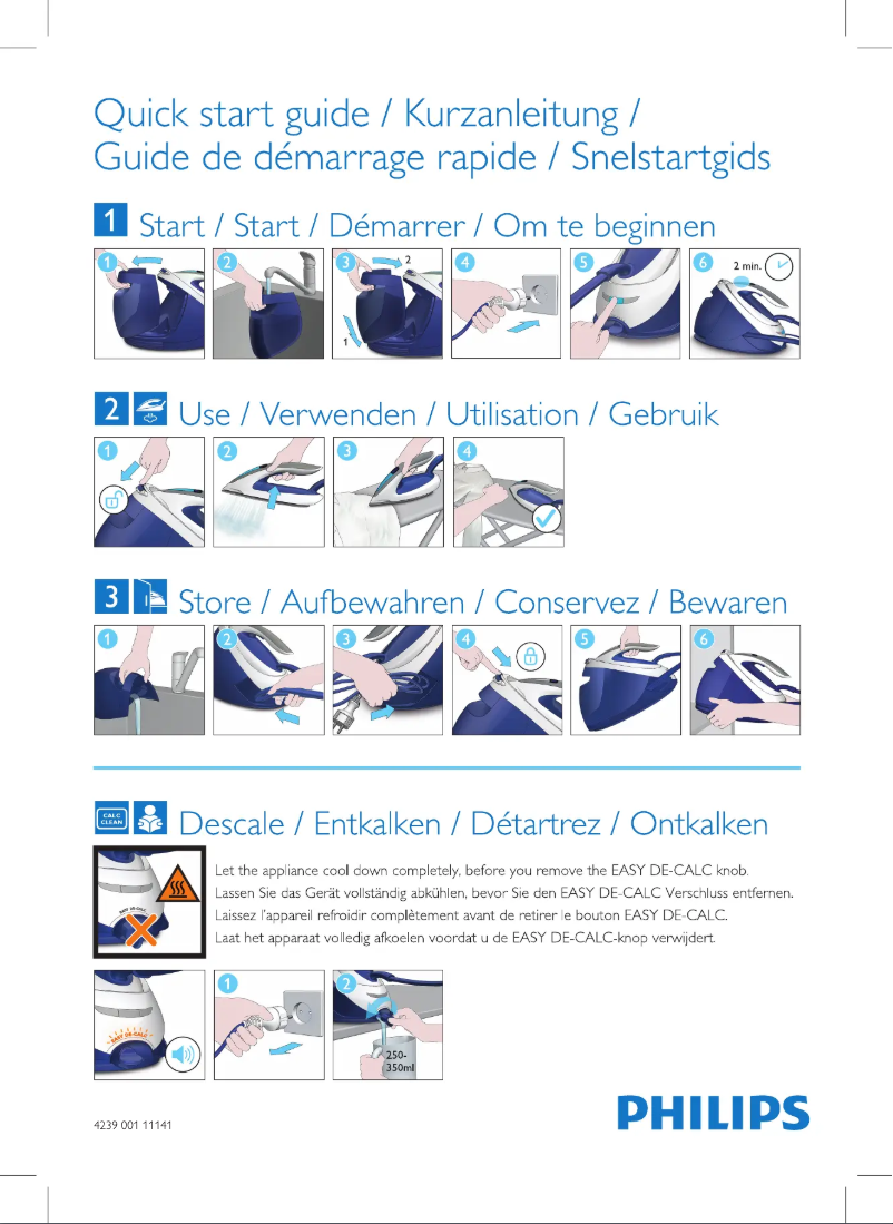 Image de la première page du manuel de l'appareil PerfectCare Elite Plus GC9665