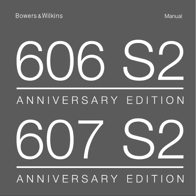 Page 1 de la notice Manuel utilisateur Bowers & Wilkins 607 S2