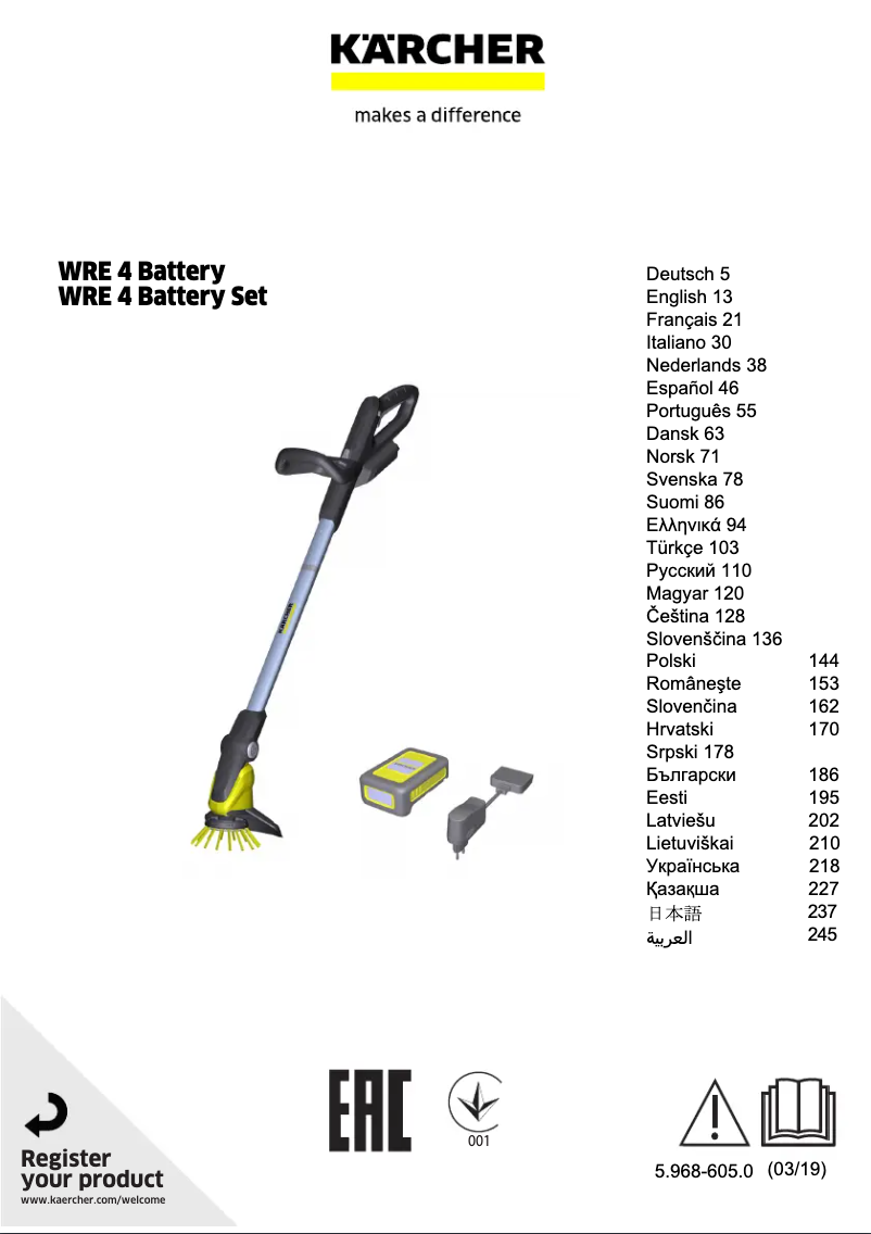 Image de la première page du manuel de l'appareil WRE 4