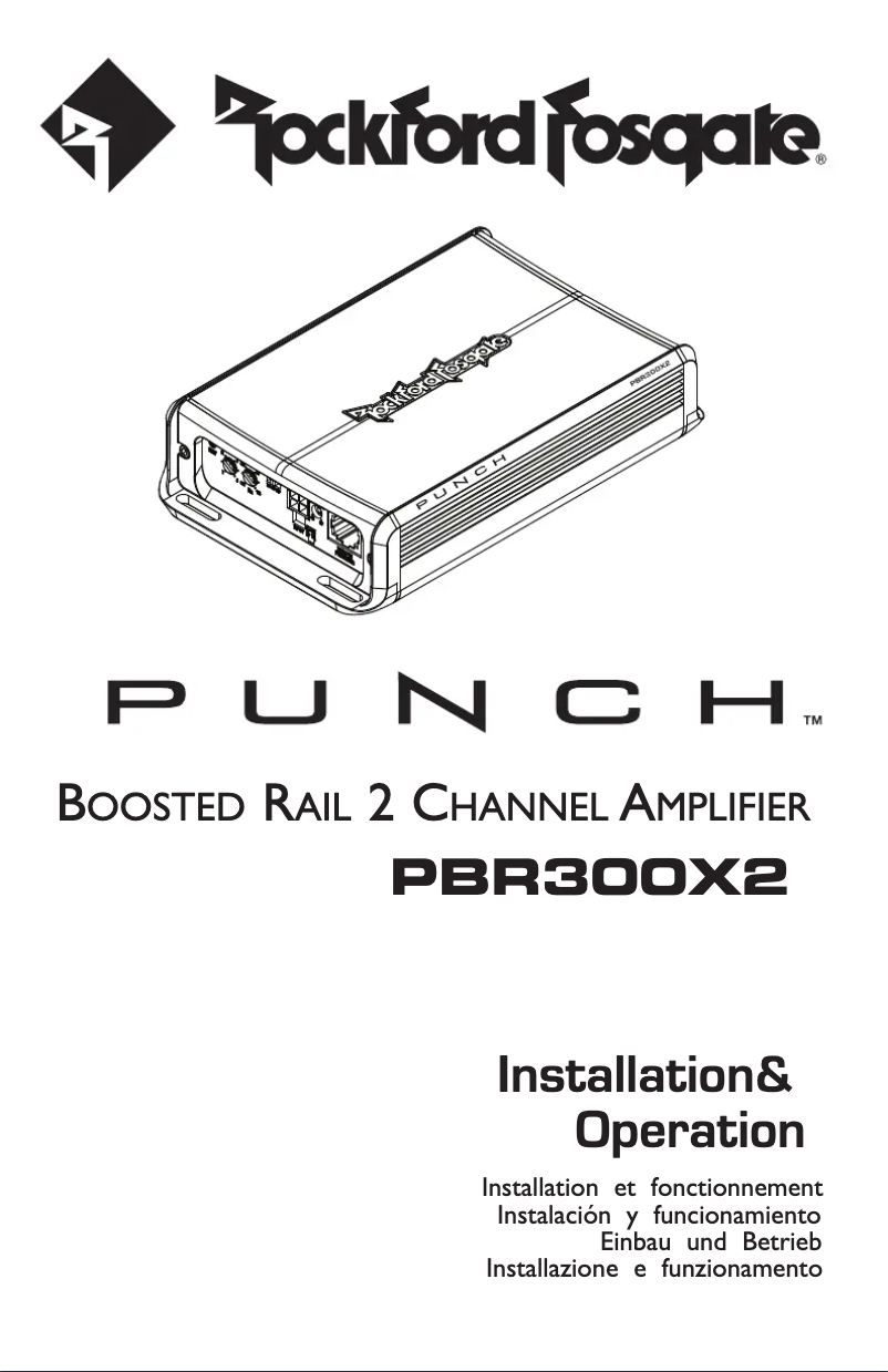 Image de la première page du manuel de l'appareil PBR300X2
