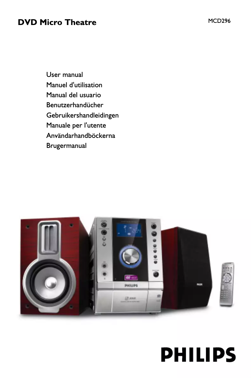 Page n°1 - Manuel utilisateur Philips MCD296